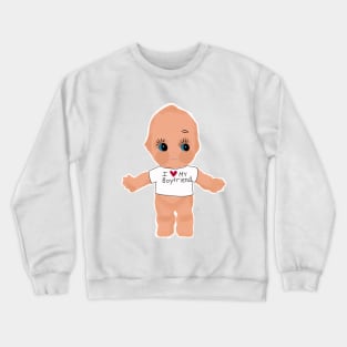 I heart my boyfriend kewpie baby Crewneck Sweatshirt